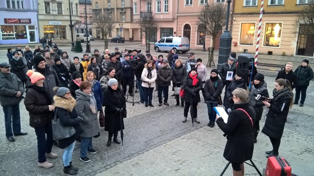 Protest w Grudziądzu trwał blisko godzinę.