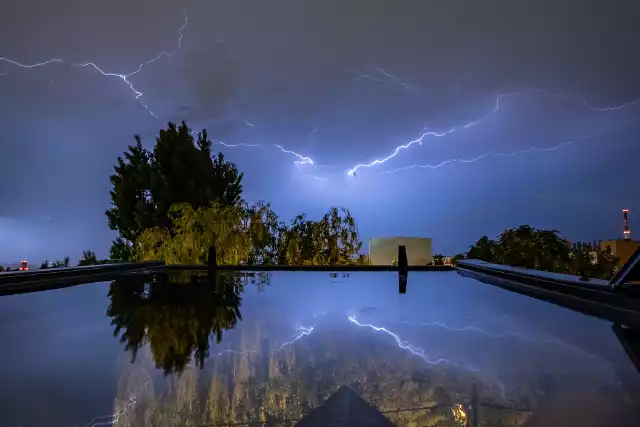 9.06. - nocna burza nad Krakowem