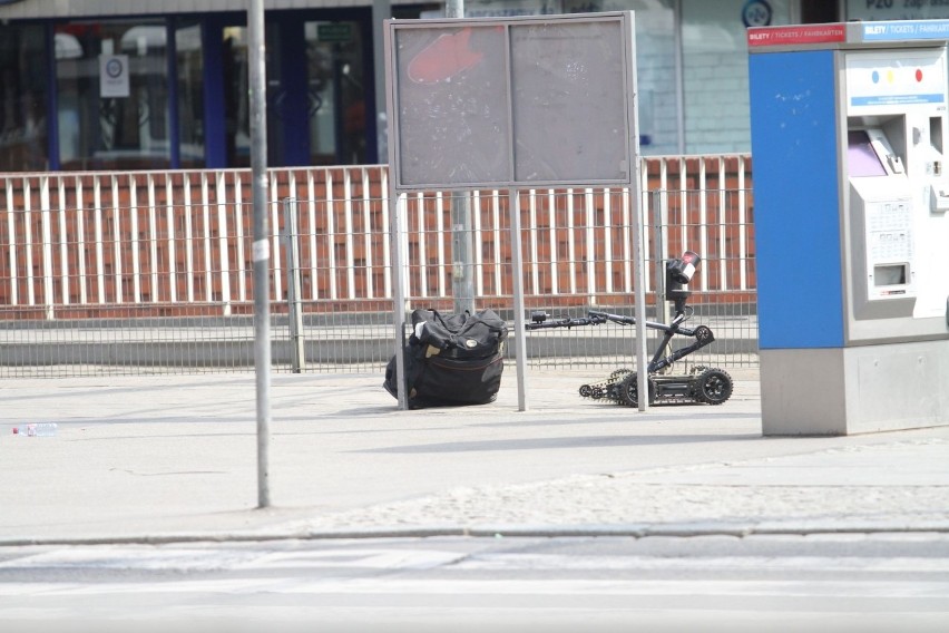 Alarm bombowy na placu Dominikańskim we Wrocławiu
