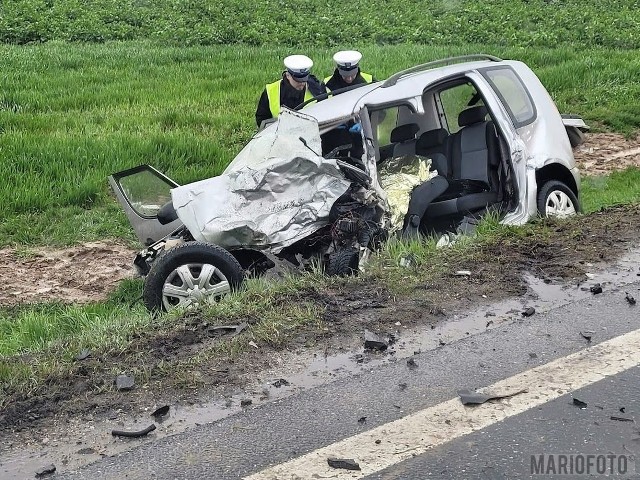Wypadek na drodze krajowej nr 46 pomiędzy Sidziną a Malerzowicami.
