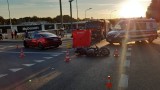 Wypadek na DK 94 w Wieliczce. Motocykl zderzył się z autem