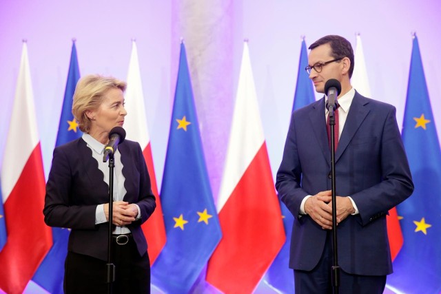 Na zdjęciu: przewodnicząca KE Ursula von den Leyen oraz premier Mateusz Morawiecki.