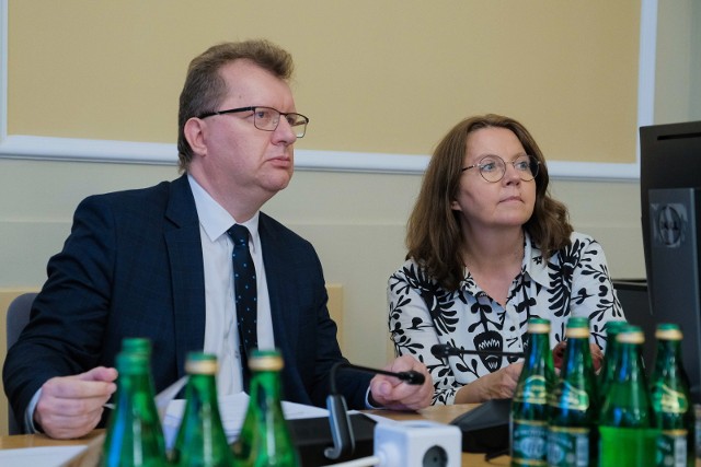 Piotr Babinetz i Joanna Lichocka podczas posiedzenia sejmowej Komisji Kultury i Środków Przekazu