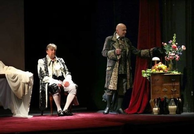 Paweł Okoński w roli Bacha i Jerzy Mularczyk jako Haendel. Spektakl powstał we współprodukcji z Wrocławskim Teatrem „Komedia”