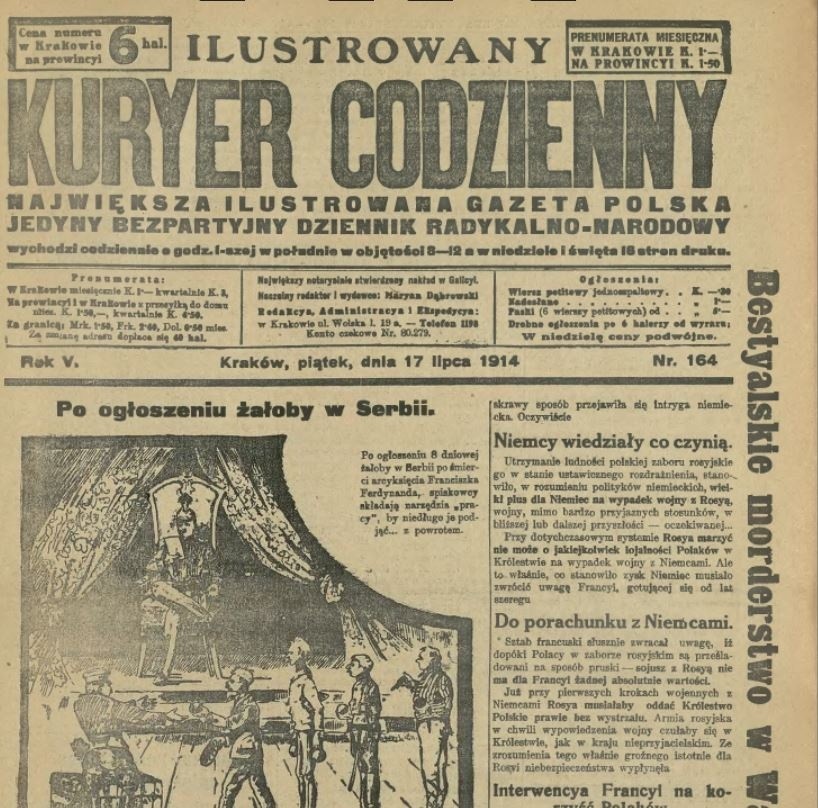Ilustrowany Kuryer Codzienny o zbrodni w Wadowicach pisał w...