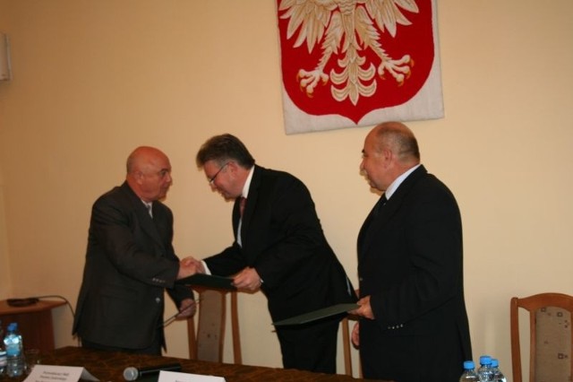 Od lewej: Mikhailo Borysiuk, Zbigniew Kamiński i Walentyn Pańkowski
