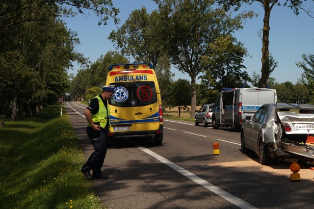 Wypadek na trasie Słupsk - Ustka.