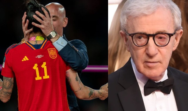 Pocałunek piłkarki przez szefa hiszpańskiego futbolu to, według Woody'ego Allena burza w szklance wody