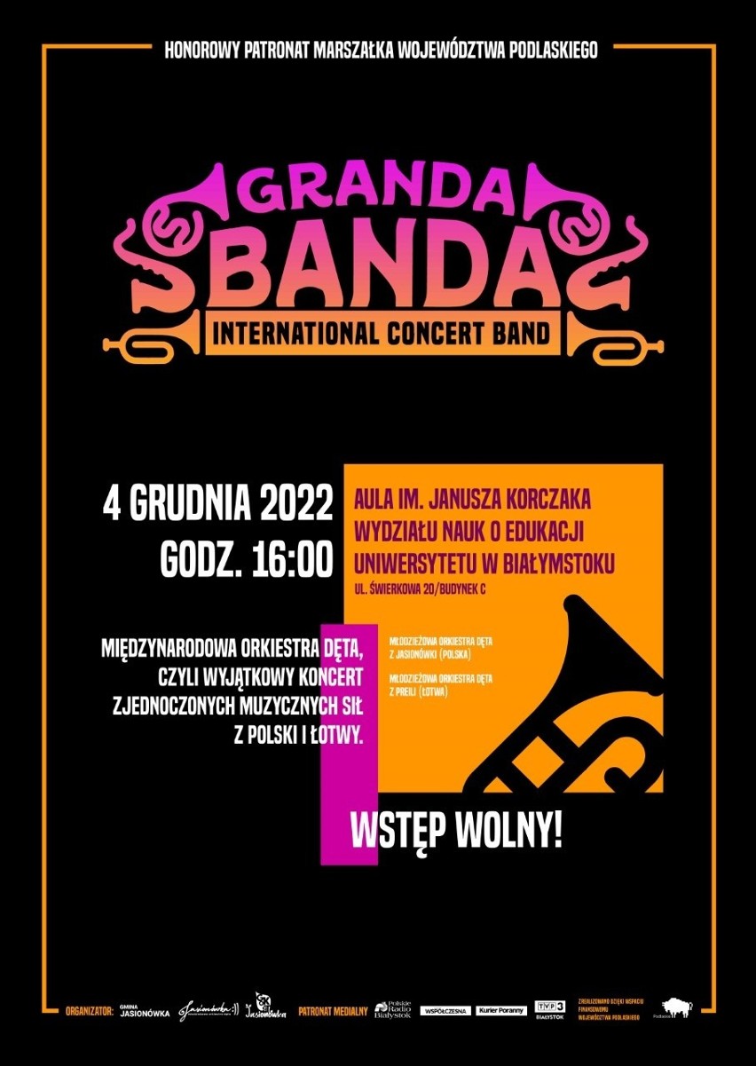 „Granda Banda”. Warsztaty i koncert muzyki rozrywkowej w wykonaniu artystów z Polski i Łotwy