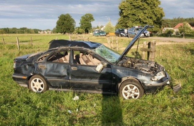 Wypadek volvo w miejscowości Milejczyce