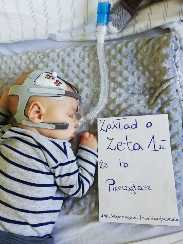 Antoś Dziaczuk z Wołczyna ma dopiero 4 miesiące. Cierpi na SMA typu 1, czyli rdzeniowy zaniki mięśni.