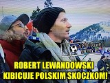 Robert Lewandowski odwiedził polskich skoczków w Oberstdorfie [MEMY]