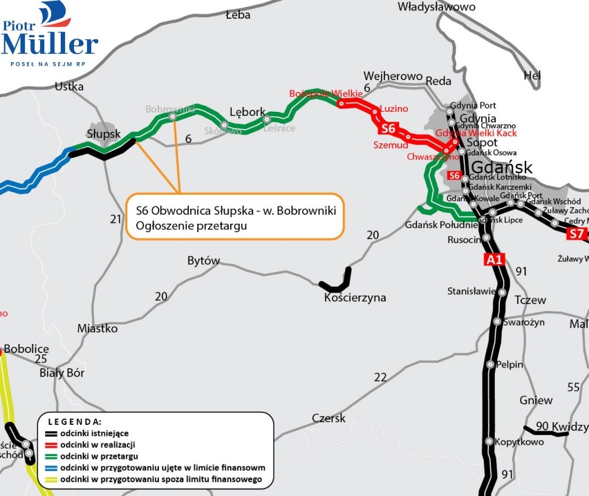 Ostatni przetarg na S6 do Trójmiasta ogłoszony. Trasa Słupsk-Ustka do przebudowy