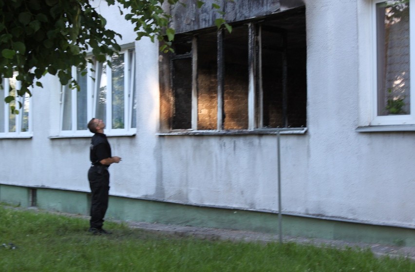 Pożar w bloku Aleksandrowie Kujawskim. 