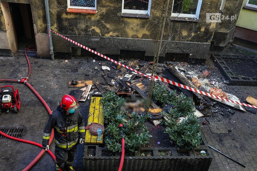 Tragiczny pożar przy ul. Jagiellońskiej w Szczecinie -...