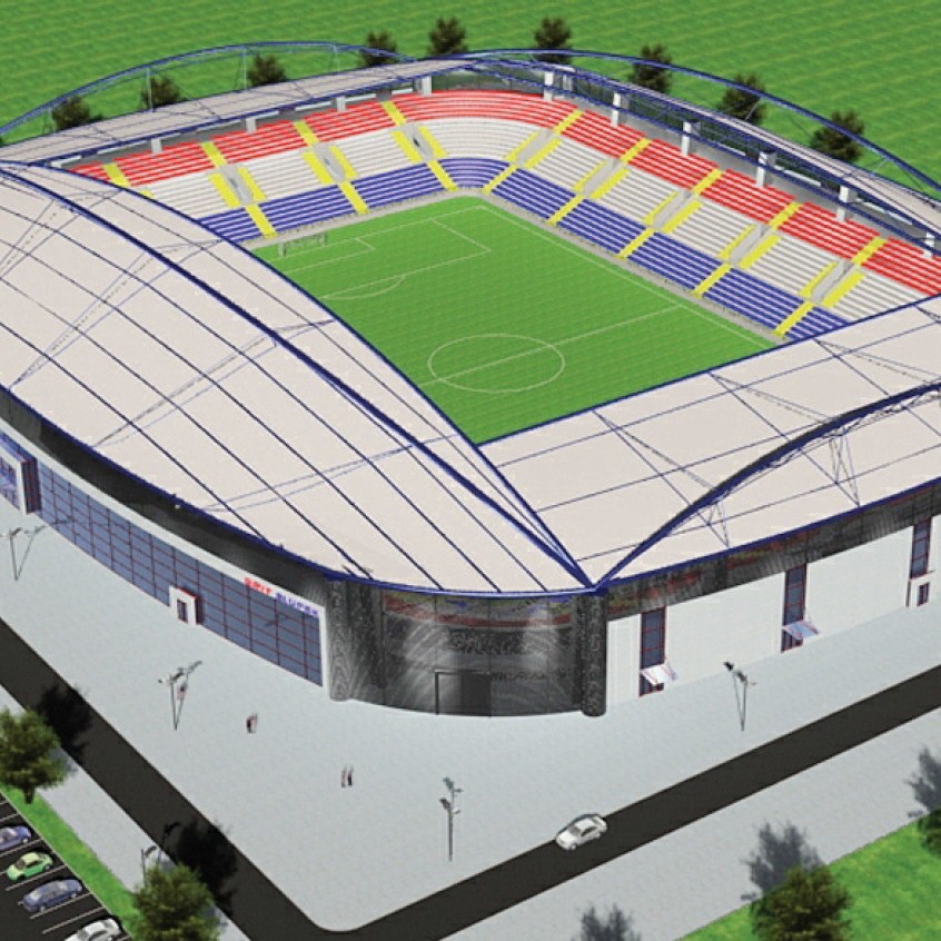 Projekty stadionu Gryfa 95 według Ochocińskiego.
