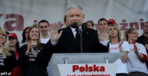 Jarosław Kaczyński przemawiał w Szczecinie: Chcę, by Niemcy tu szukali pracy (zobacz wideo)