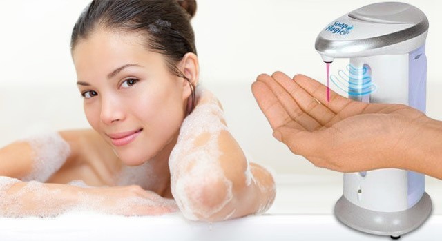 DozownikTo dozownik na mydło, może być w nim również żel pod prysznic czy płyn do mycia naczyń