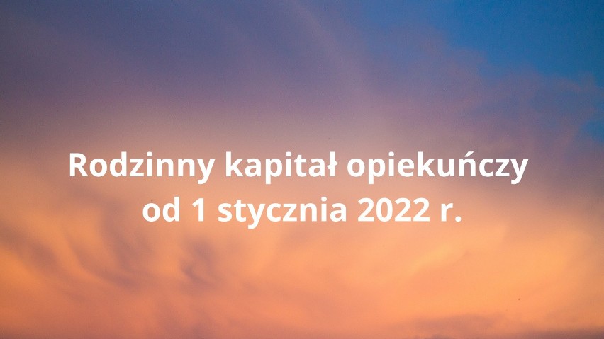 Rodzinny kapitał opiekuńczy to nowe świadczenie skierowane...