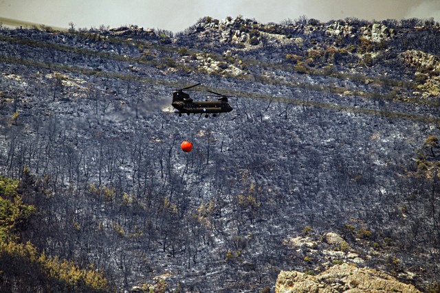 Pożary nawiedzają upalną Europę (na zdjęciu akcja gaszenia w Grecji), ale także wyspy. Niemiec, który wywołał 7 pożarów na Majorce, został zatrzymany przez hiszpańską żandarmerię