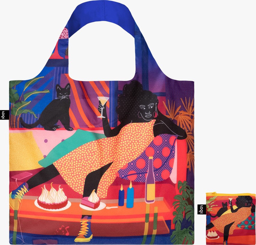 Kolorowa torba składana z modnym wzorem
