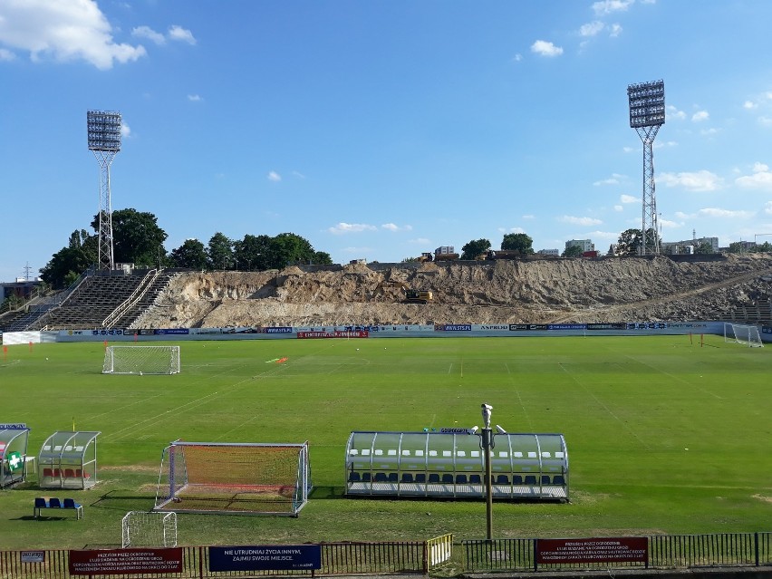 Budowa nowego stadionu Pogoni Szczecin - stan na 18 czerwca.