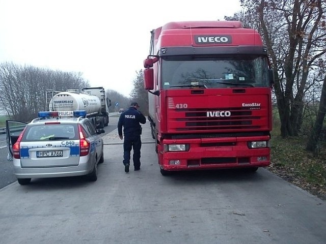 Pijany kierowca ciężarówki chciał jechać do Mrągowa.