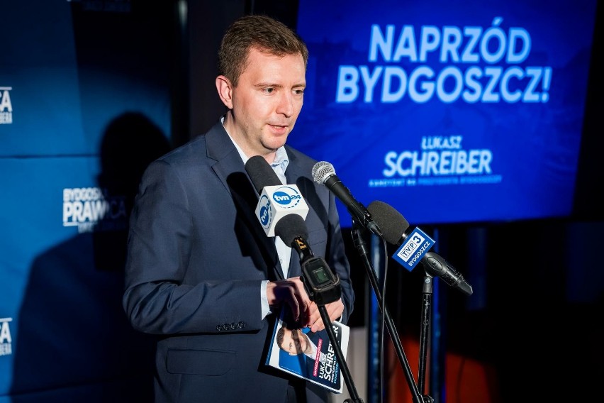 Łukasz Schreiber, kandydat na prezydenta Bydgoszczy.