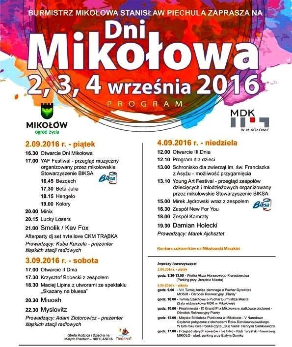 Dni Mikołowa 2016 potrwają od 2 do 4 września