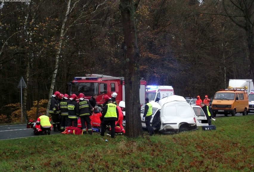 Wypadek pod Płotami. Krajowa szóstka zablokowana [zdjęcia]