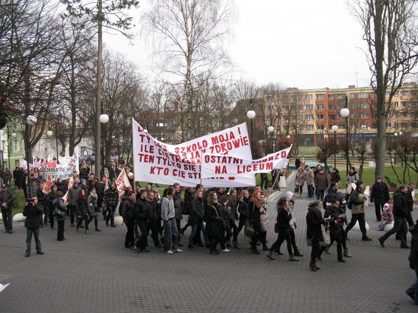 Protest licealistów z Miastka