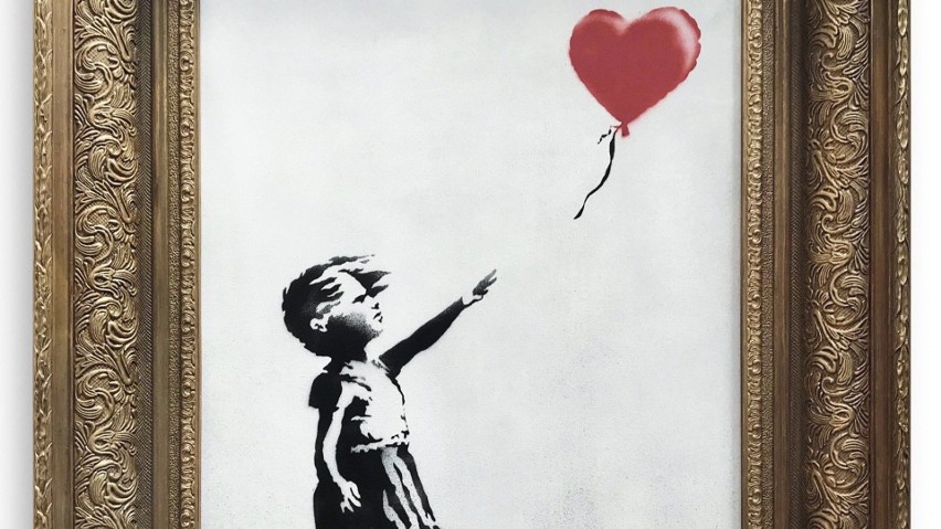 To jedna z najsłynmiejszych prac autorstwa Banksy'ego