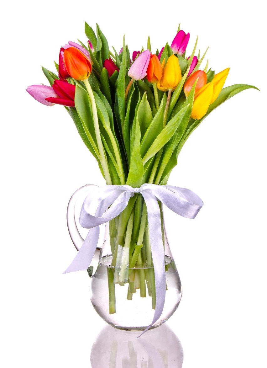 Wielkanocna dekoracja z tulipanów...
