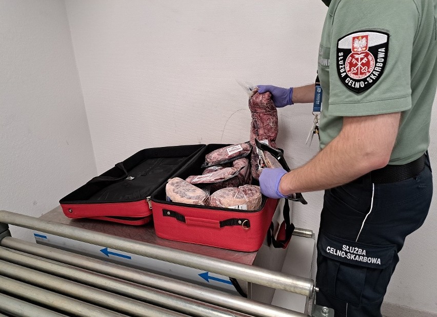 Próba przemytu 14 kg mięsa, udaremniona na lotnisku w...