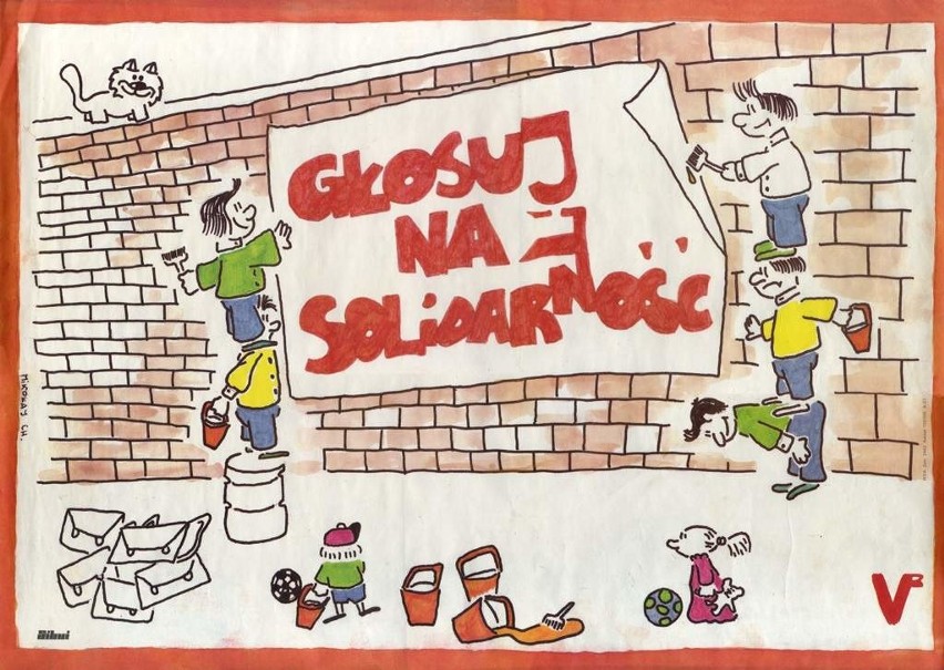 Jeden z wyborczych plakatów solidarnościowych