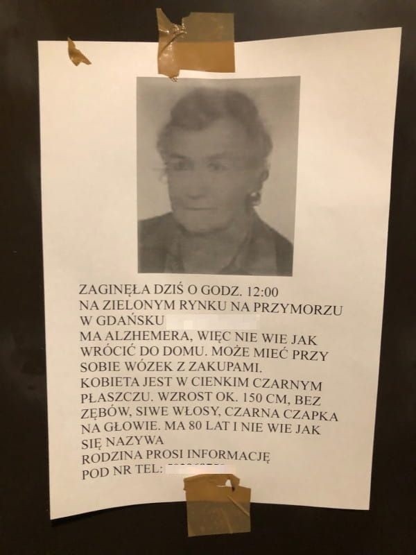 Setki obcych ludzi zareagowały na wieść o zaginięciu w Gdańsku starszej pani cierpiącej na demencję. Przyjeżdżali z dalekich miejscowości