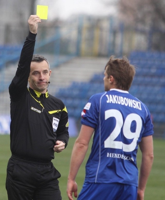 Robert Małek podczas meczu ekstraklasy w Chorzowie