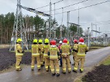 Energetycy szkolili strażaków na stacji najwyższych napięć w Węgrowie pod Grudziądzem. Zobacz zdjęcia