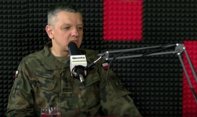 Płk. Artur Barański, dowódca 16 Dolnośląskiej Brygady WOT.