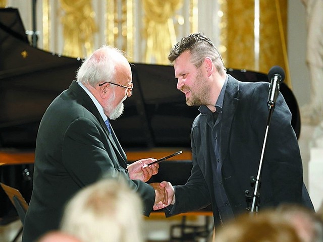 Krzysztof Penderecki i Jarosław Pijarowski na inauguracji