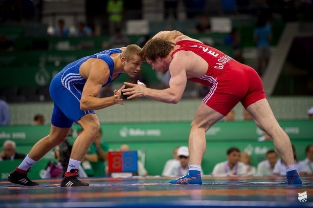 Radosław Marcinkiewicz (z lewej) w 2015 roku w Baku wywalczył brązowy medal Igrzysk Europejskich.