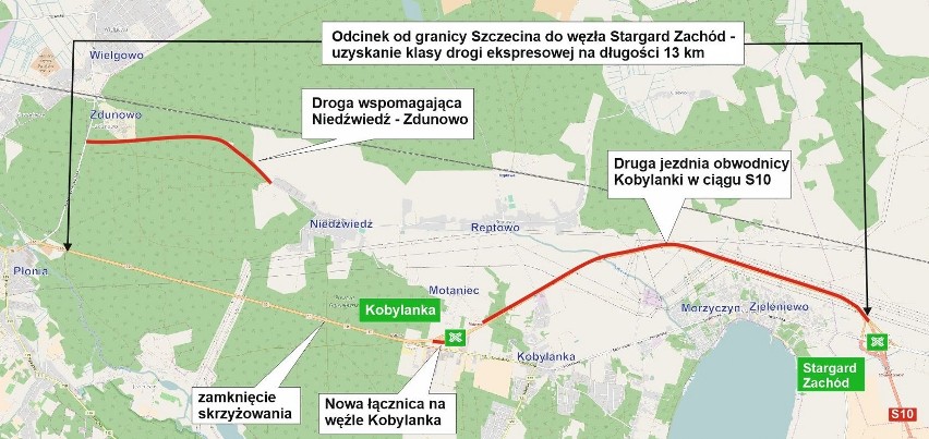 Obwodnica Kobylanki, Morzyczyna i Zieleniewa