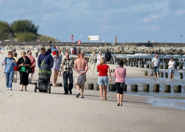 Plaża w Ustce.