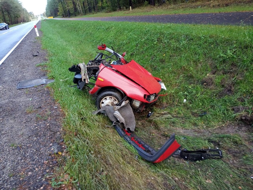 Suchowolce. Wypadek dwóch samochodów na DK nr 66 Bielsk Podlaski - Kleszczele. Dwójka dzieci oraz kierowca w szpitalu (zdjęcia)