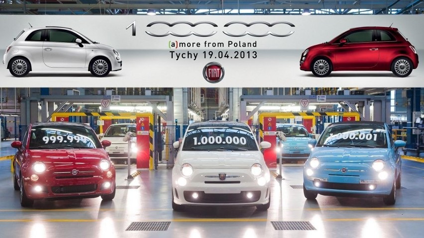 1 000 000 wyprodukowanych Fiatów 500 z fabryki Fiat Auto...