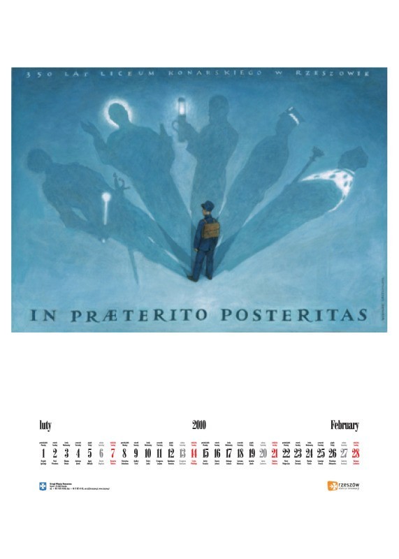 Kalendarz z plakatami Wiesława Grzegorczyka, luty