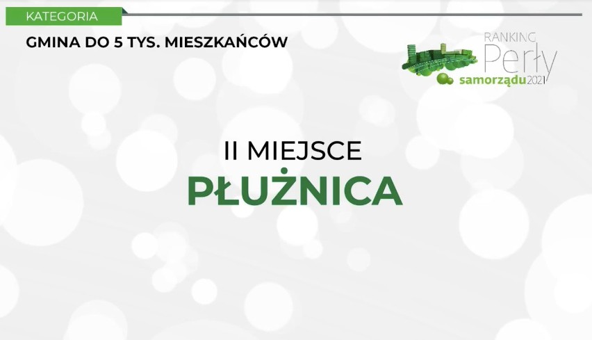 Gmina Płużnica w powiecie wąbrzeskim zajęła drugie miejsce w...