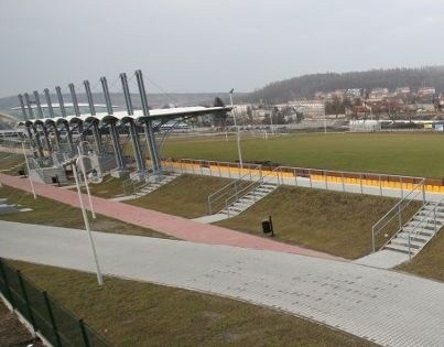 Stadion w Pińczowie, gdzie swoje mecze rozgrywa miejscowa...