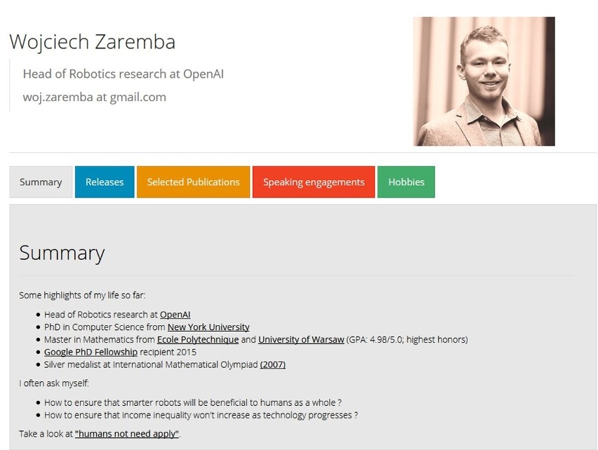 Wojciech Zaremba, naukowiec z Kluczborka