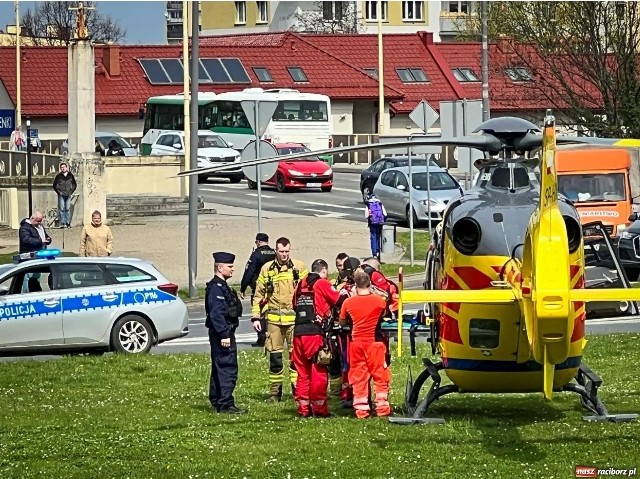 Śmigłowiec LPR lądował w centrum Raciborza